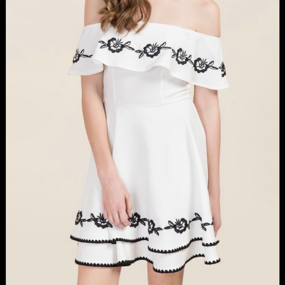 Francesca’s Leda Embroidered Dress